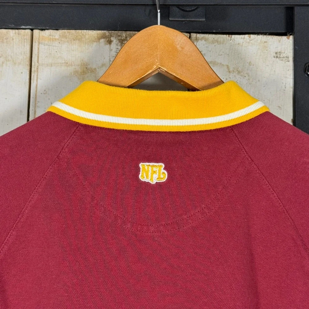 Vintage NFL Washington Redskins Polo Shirt Mens Medium Burgundy Gold Imagewear